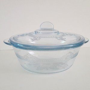 Vintage Fire-King Oven Glass Small 8oz Casserole Dish with Lid